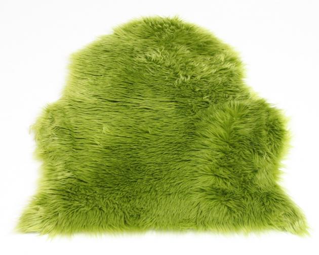 Kunstfell "Trendy" grün, 65x90 cm, Dekofell, Teppich, Sitzauflage