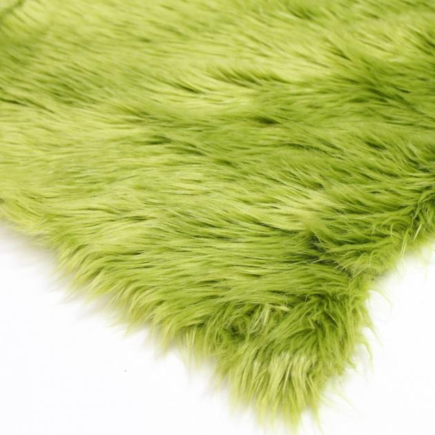 Kunstfell "Trendy" grün, 65x90 cm, Dekofell, Teppich, Sitzauflage