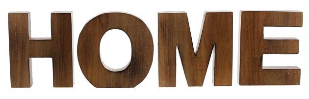 Holz Schriftzug Home 4-teilig