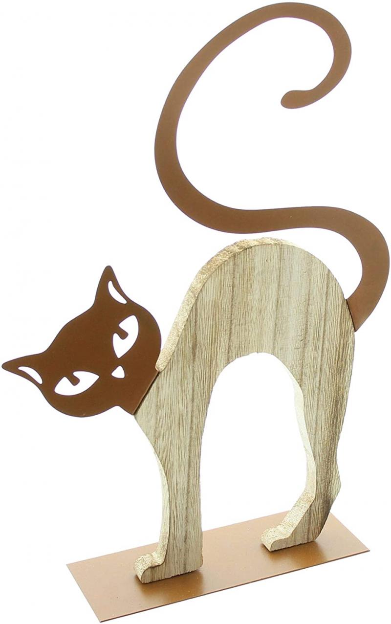 Holzfigur Katze