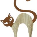 Holzfigur Katze