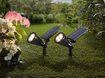 LED-Solarstrahler 'Spotlight', Garten & Beetlampe, Wandleuchte batteriebetrieben