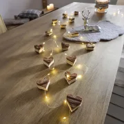 LED-Lichterkette "Holzherzchen"