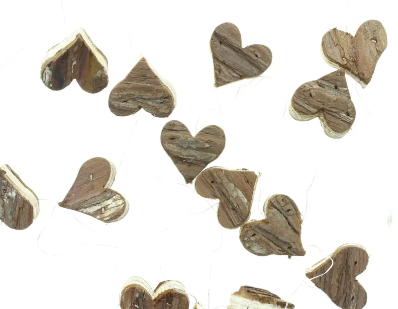 LED-Lichterkette "Holzherzchen"