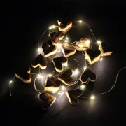 LED-Lichterkette "Holzherzchen"