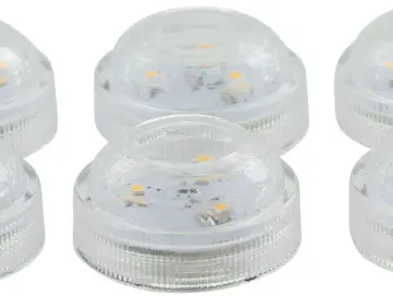 6 LED Spots, wasserfest, Batteriebetrieben, Poollampe, Schrank Beleuchtung
