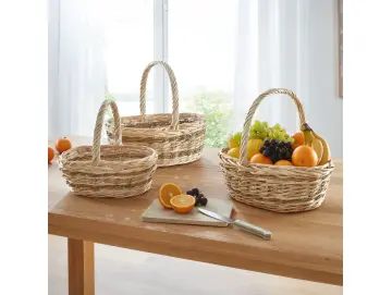 Bügelkorb "Seegras", 3er Set