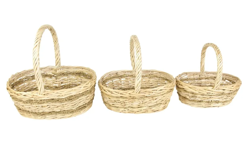 Bügelkorb "Seegras", 3er Set