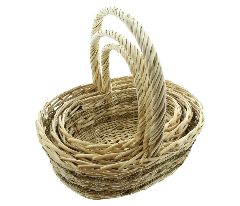 Bügelkorb "Seegras", 3er Set