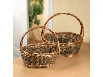 Bügelkorb "Zopfrand", 2er Set