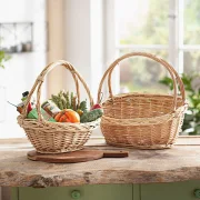 Bügelkorb "Zopfrand", klein