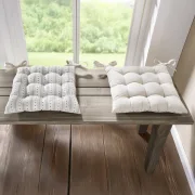 Cottage Stuhlkissen mit Herzstoff 40 x 40 cm