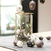 Deko-Ei "Goldpunkte", 18er Set