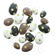 Deko-Ei "Goldpunkte", 18er Set