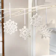 Deko-Hänger "Schneekristall", 4er Set