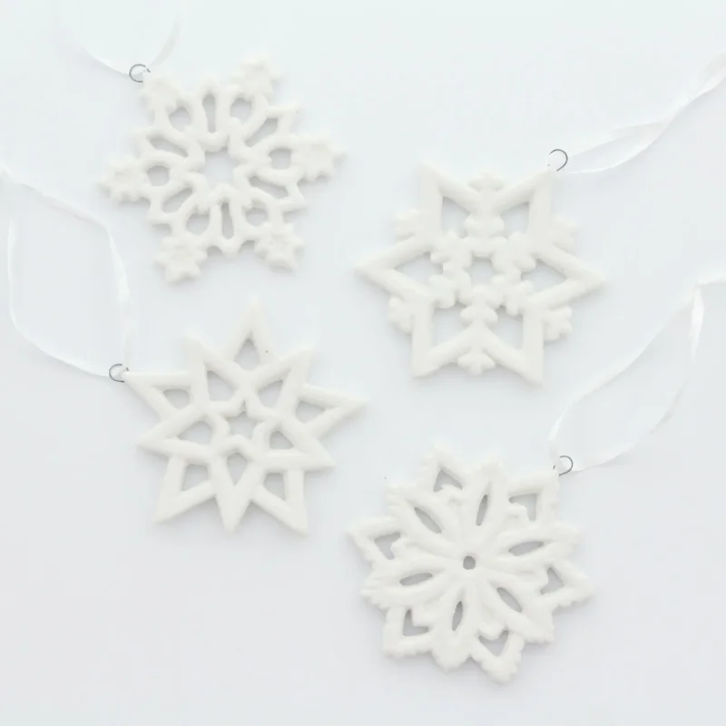 Deko-Hänger "Schneekristall", 4er Set