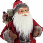 Dekofigur "Nikolaus", groß, 60 cm hoch, Weihnachtsmann aus Textil und Filz