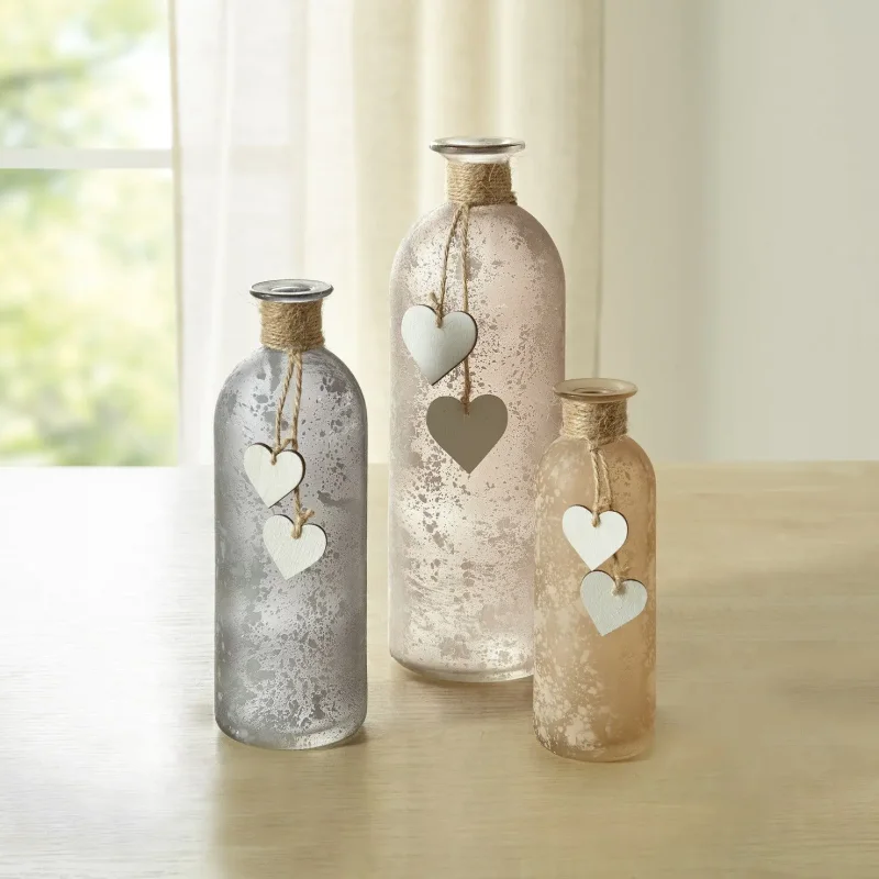 Dekovase "Herzchen", 3er Set