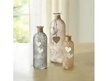 Dekovase "Herzchen", 3er Set
