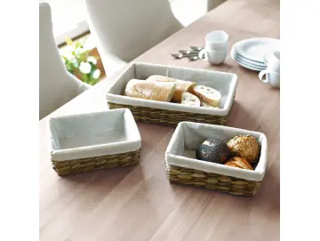 Eckiges Korbset, 3tlg.