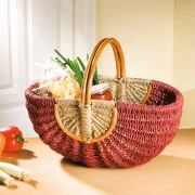 Einkaufskorb "Rot/Natur", toller einkaufsbegleiter, Schönes Geschenk, Praktisch