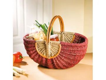 Einkaufskorb "Rot/Natur", toller einkaufsbegleiter, Schönes Geschenk, Praktisch