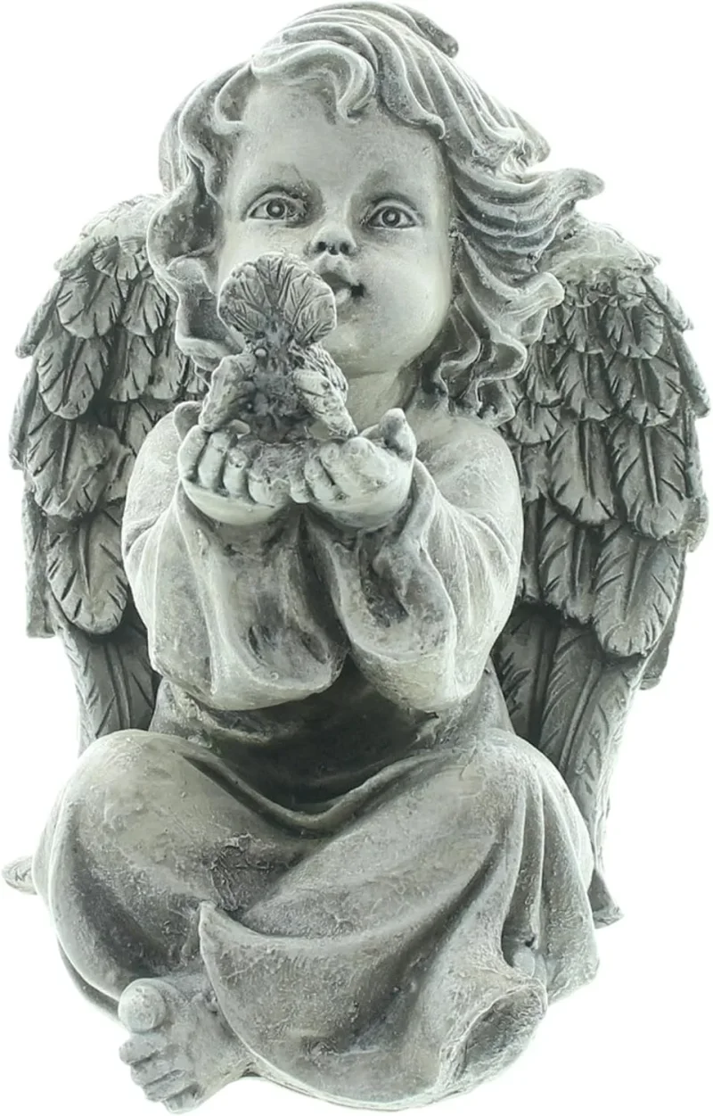 Figur "Engel mit Vogel"