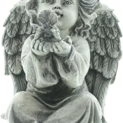Figur "Engel mit Vogel"