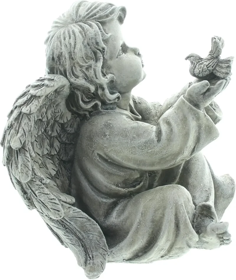 Figur "Engel mit Vogel"