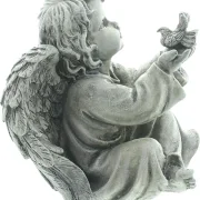 Figur "Engel mit Vogel"