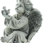 Figur "Engel mit Vogel"