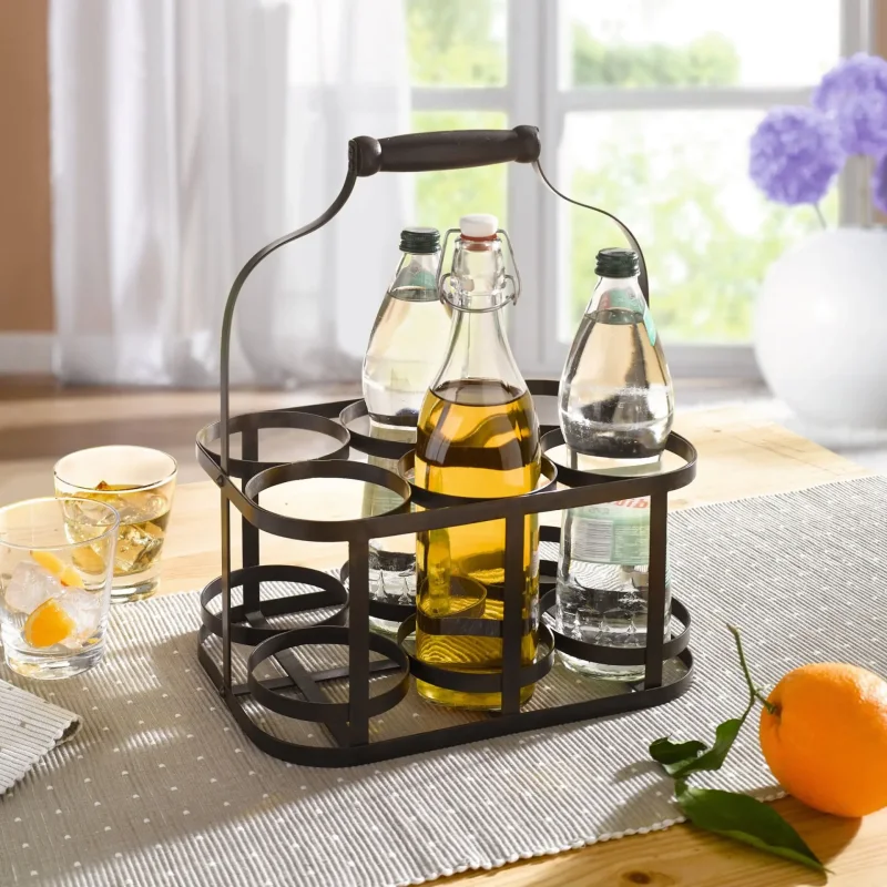 Flaschenkorb "Metall", für 6 Flaschen