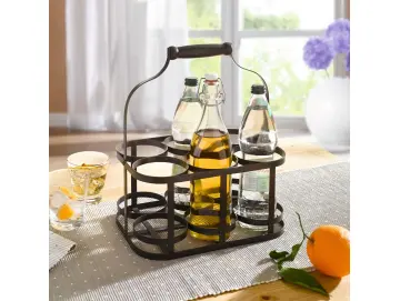 Flaschenkorb "Metall", für 6 Flaschen