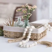 Füllkorb Arte, Papierschnur, Metallrahmen, Stoffeinsatz 70% Baumwolle, 30% Leinen Maße: 31 x 21 x 10 cm