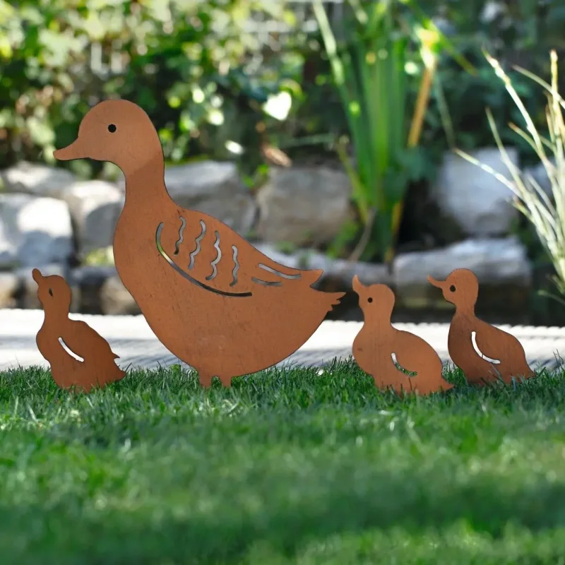 Gartenstecker "Entenfamilie", 4er Set