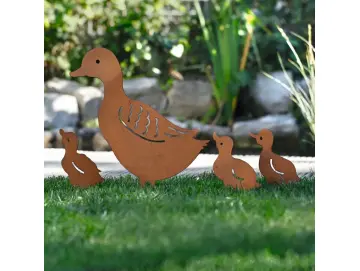 Gartenstecker "Entenfamilie", 4er Set