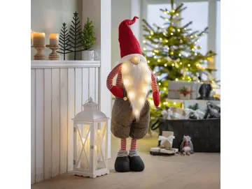 Großer LED-Wichtel "Zipfelmütze"