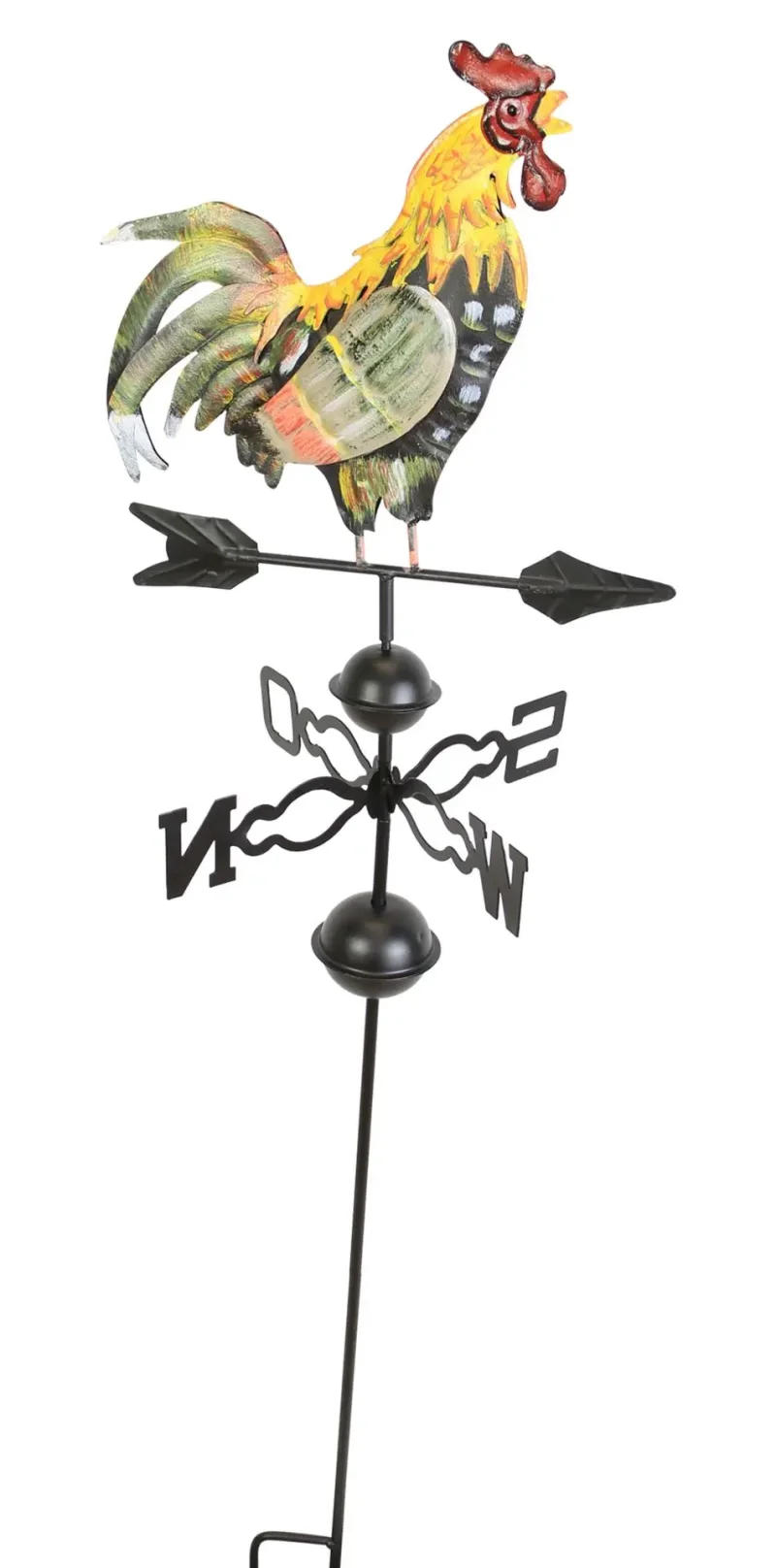Hahn auf Windrad
