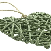 Herzhänger "Olivgrün", 4er Set