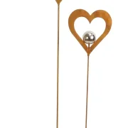 Herzstecker "Silberkugel", 2er Set