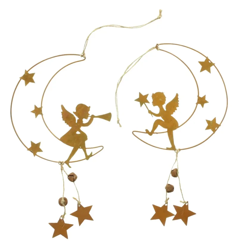 Hänger "Engel auf Mond", 3er Set