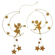 Hänger "Engel auf Mond", 3er Set