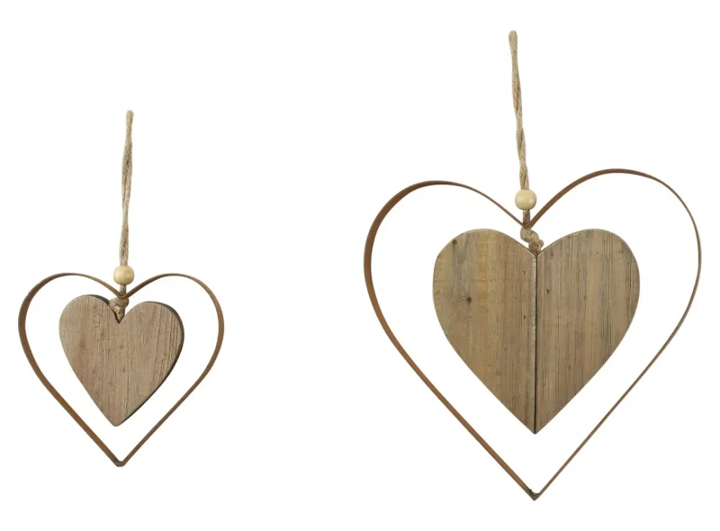 Hänger "Herz in Herz", 2er Set