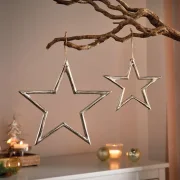Hänger "Silberstern", 2er Set