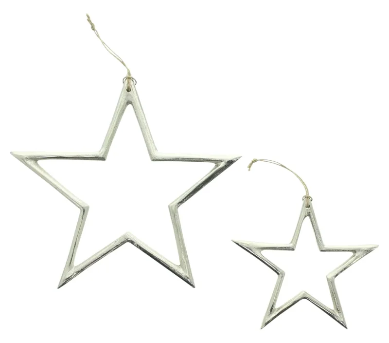 Hänger "Silberstern", 2er Set