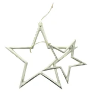 Hänger "Silberstern", 2er Set