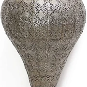 Hängewindlicht "Fata Morgana" groß aus Metall, 105 cm hoch mit Kette, orientalische Laterne, Kerzenhalter, Gartenlaterne, Hängelaterne, Metalllwindlicht