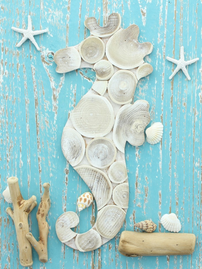 Holzbild "Seepferdchen"