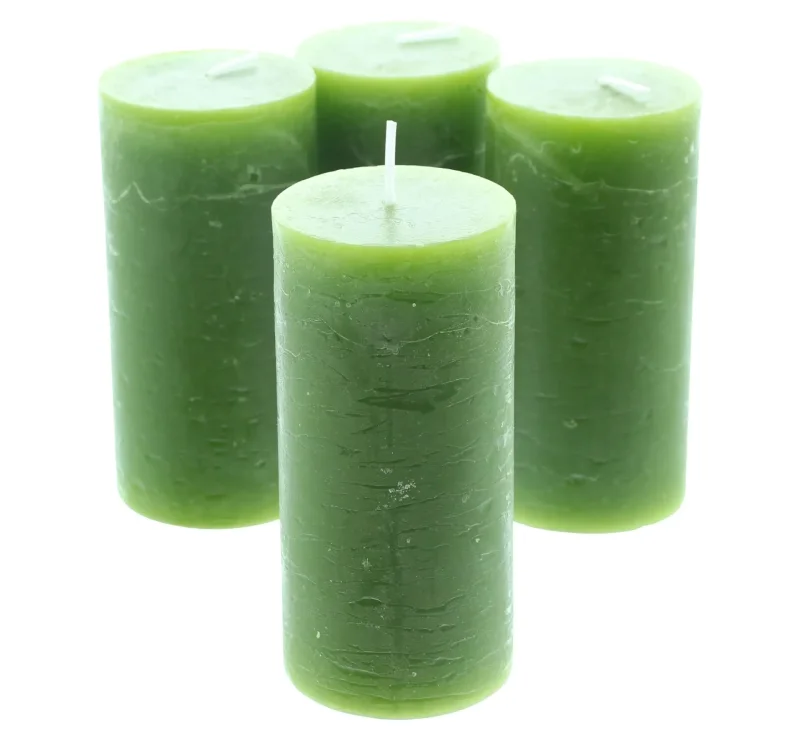Kerze "Rustic Green", 4er Set