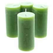 Kerze "Rustic Green", 4er Set